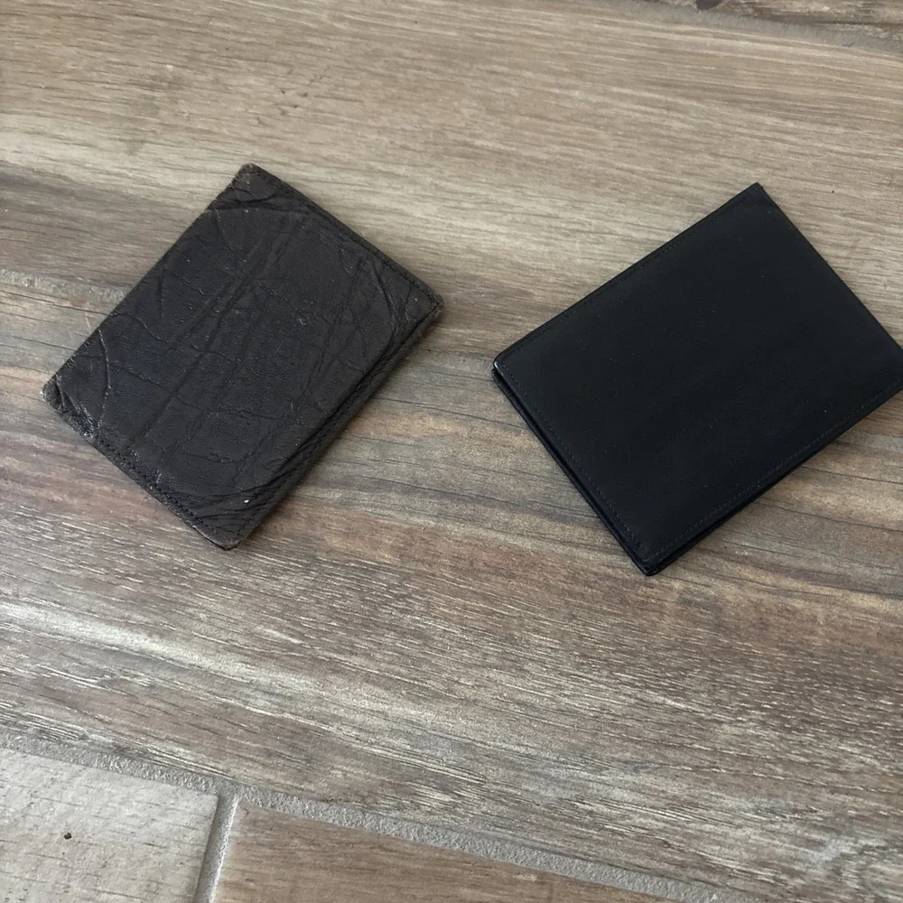 Don Lopez leather wallets, Lot‎ Of 2. Mammoth Hide (brown) /black 4d